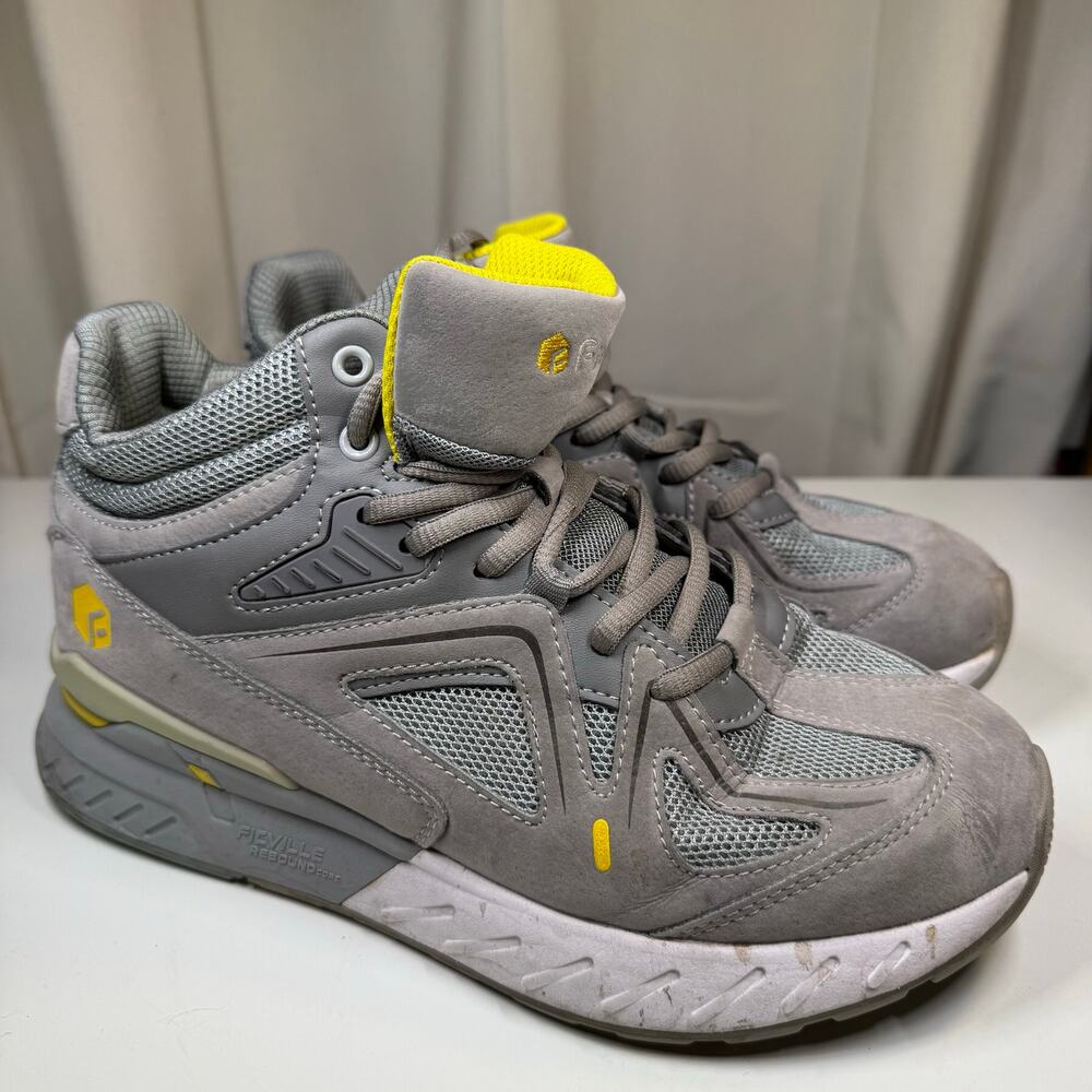 FitVille Rebound Core Walking Shoes Gray Yellow Women's 7.5EW Extra Wide - Picture 2 of 10